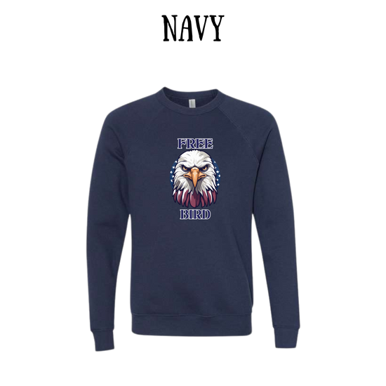 PP - Free Bird - Sponge Fleece Raglan Sweatshirt - Blues, Purples