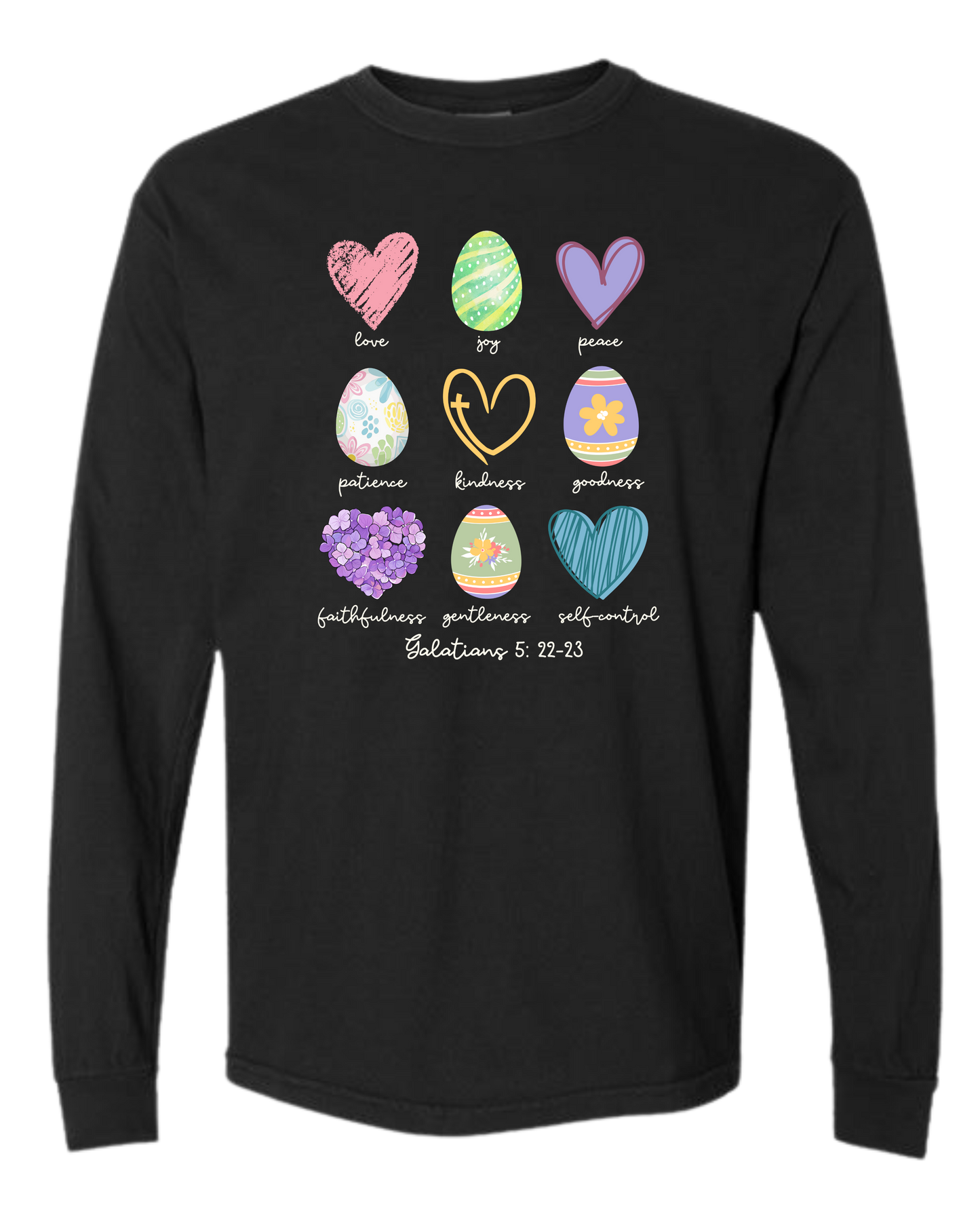 Galatians 5 - Easter - Comfort Colors - Heavyweight Long Sleeve Tee - Neutral Colors