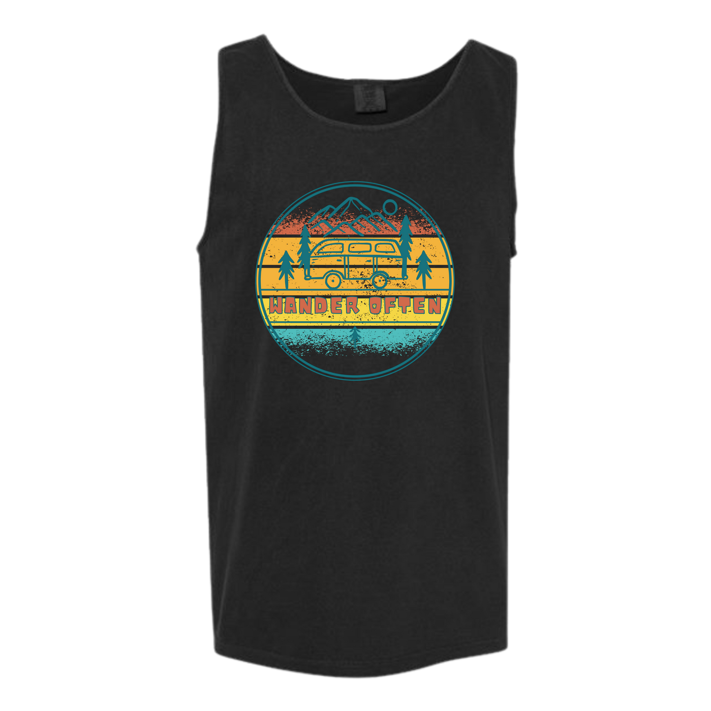 Wander Often - Comfort Colors - Unisex Tank - Neutral Colors & Blues