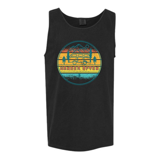 Wander Often - Comfort Colors - Unisex Tank - Neutral Colors & Blues