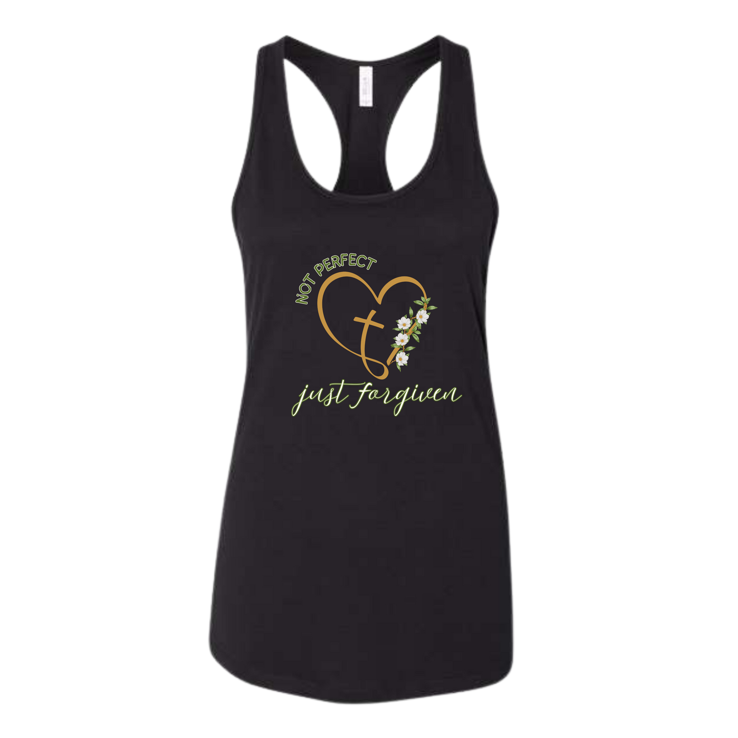 Not Perfect Just Forgiven - Bella+Canvas - Women's Jersey Racerback Tank