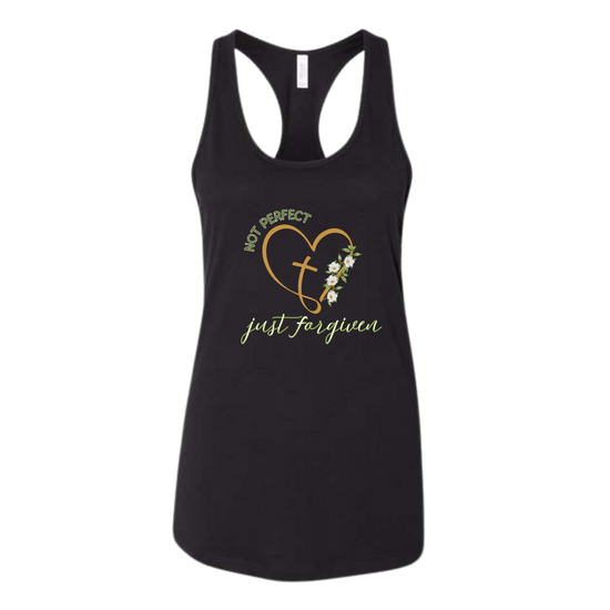 Not Perfect Just Forgiven - Bella+Canvas - Women's Jersey Racerback Tank