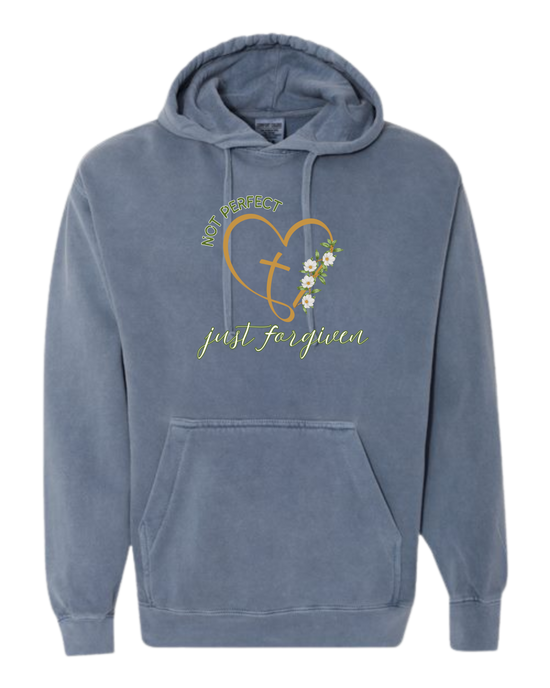 Not Perfect Just Forgiven - Comfort Colors - Hooded Sweatshirt - Assorted Colors