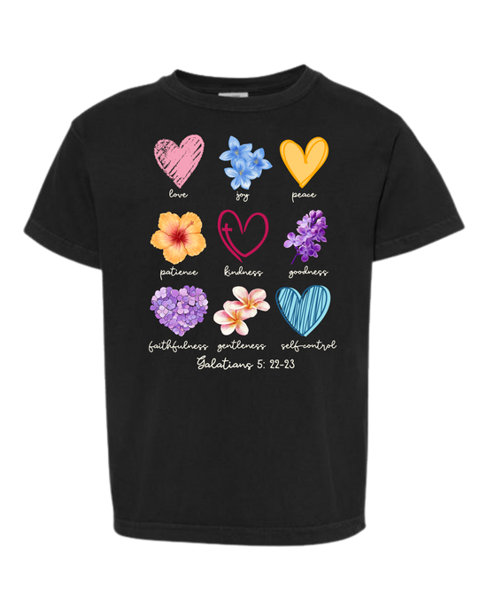 Galatians 5 - Spring - Comfort Colors - Heavyweight Youth Tee - Neutral Colors & Blues