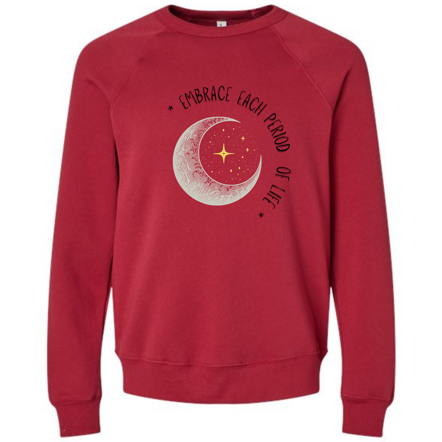 Embrace Each Period of Life - Sponge Fleece Raglan Sweatshirt - Assorted Colors