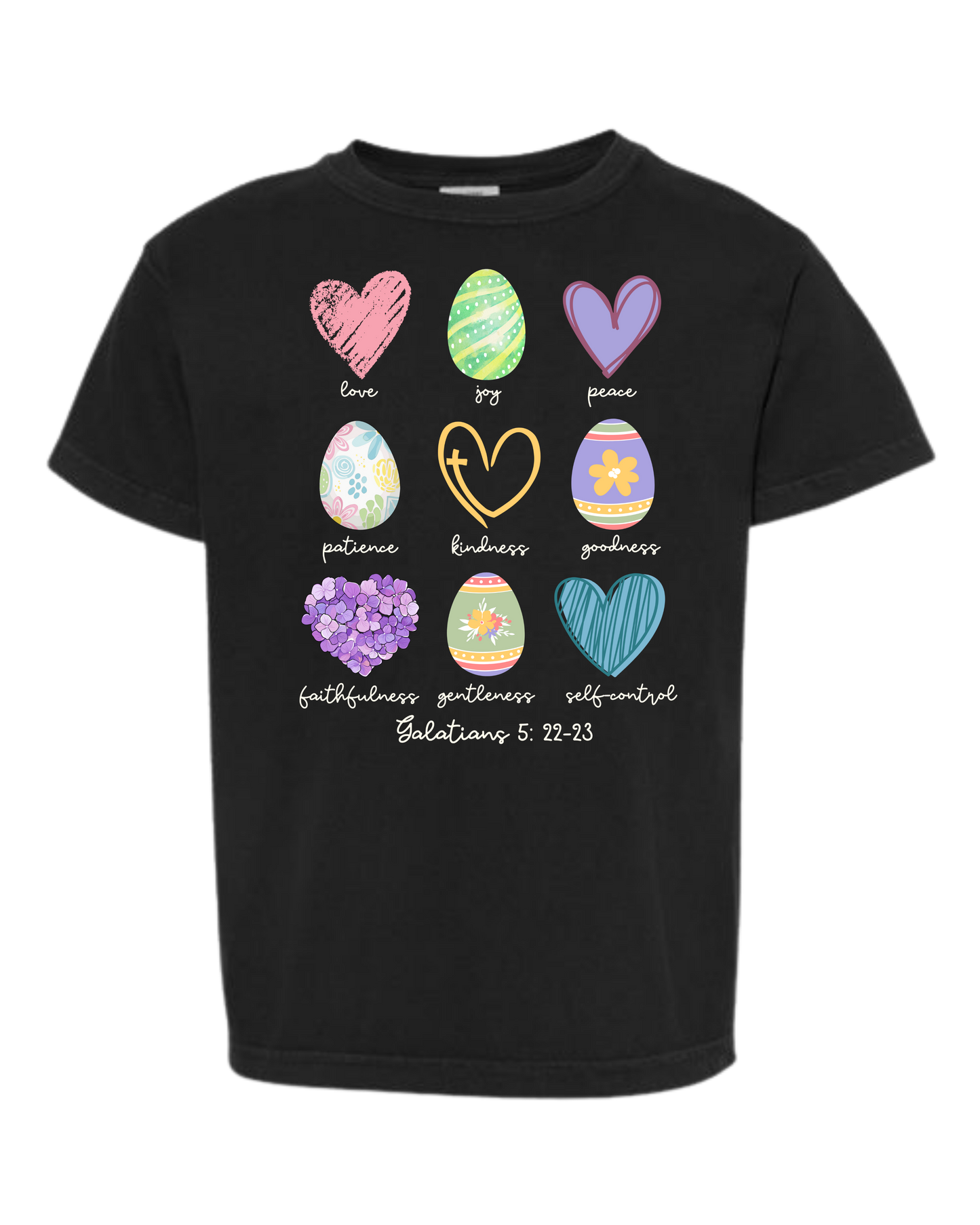 Galatians 5 - Easter - Comfort Colors - Heavyweight Youth Tee - Neutral Colors & Blues