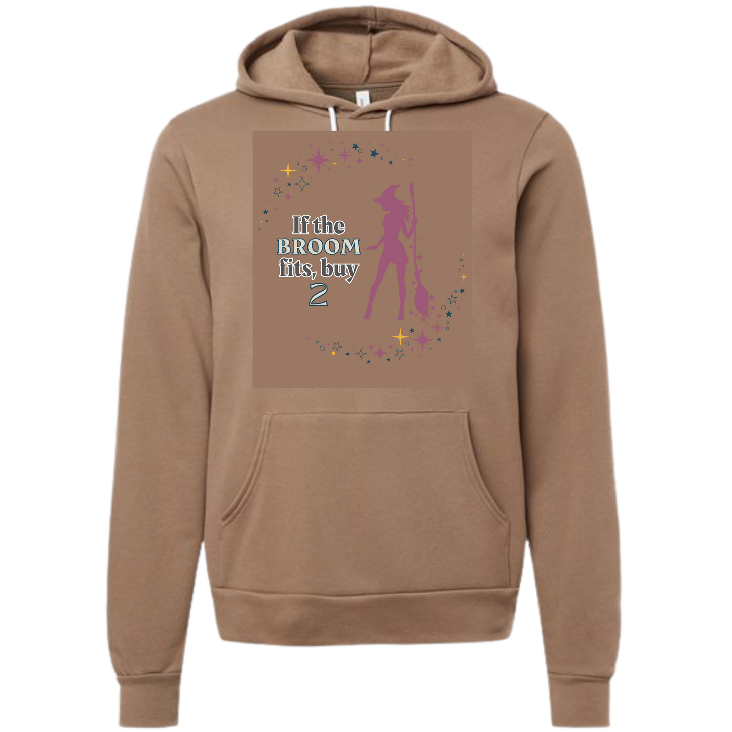 If The Broom Fits - Sponge Fleece Hoodie - Greens, Neutrals