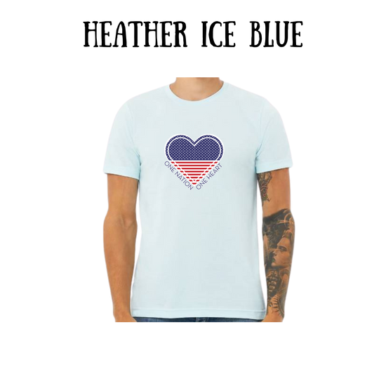 PP - One Nation One Heart - Unisex Tee - Blues