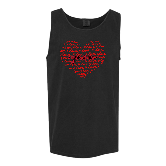 You & Me - Comfort Colors - Unisex Tank - Neutral Colors & Blues