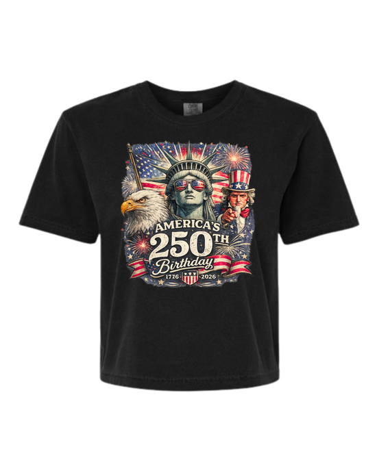 America's 250th Birthday - Comfort Colors - Boxy T - Assorted Colors