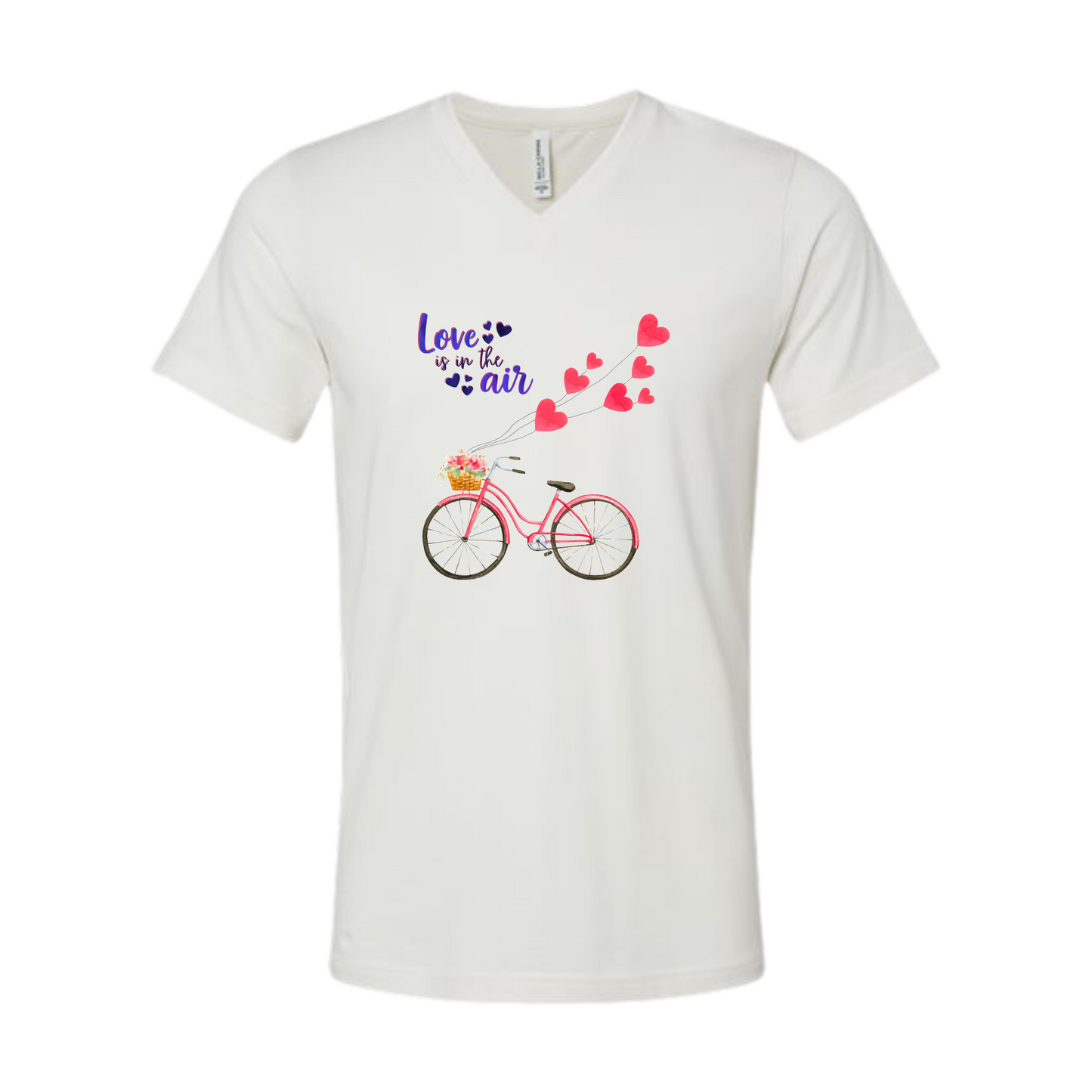 Love is in the Air - Bella+Canvas - Unisex V-Neck - Neutral Colors