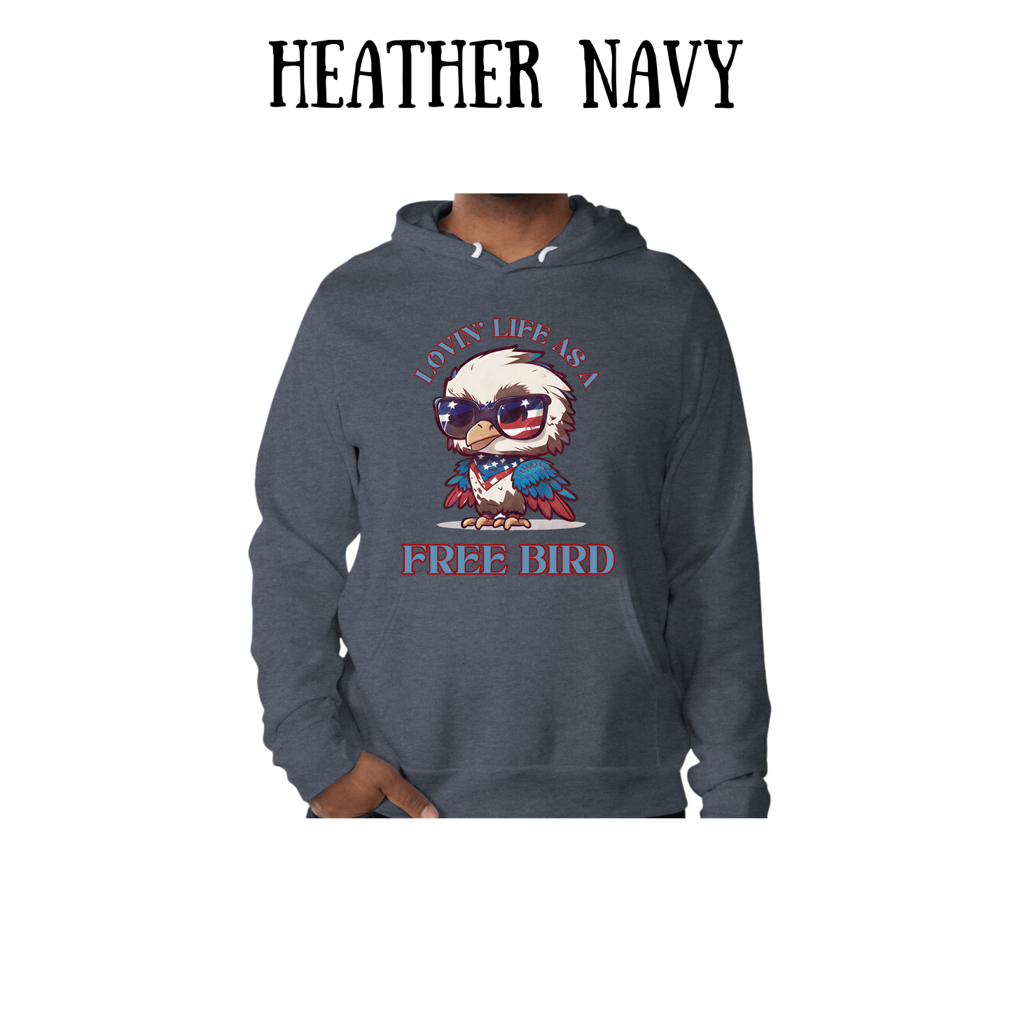 PP - Lovin' Life As A Free Bird - Sponge Fleece Hoodie - Blues, Purples