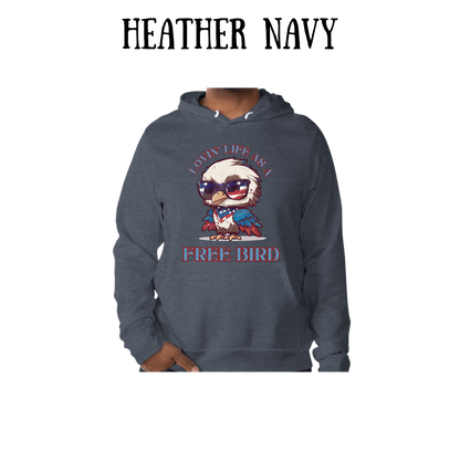 PP - Lovin' Life As A Free Bird - Sponge Fleece Hoodie - Blues, Purples