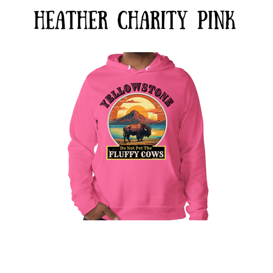CP - Yellowstone: Fluffy Cows - Sponge Fleece Hoodie - Assorted Colors
