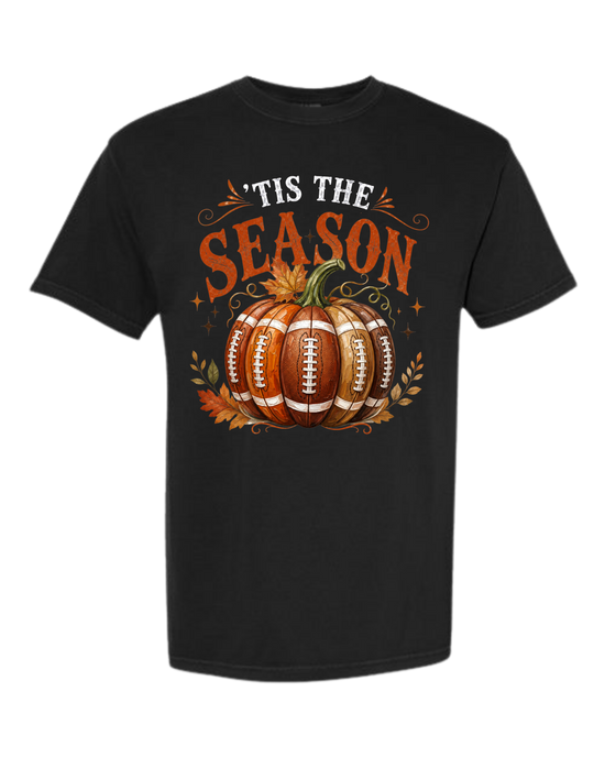 'Tis Football Season - Comfort Colors - Heavyweight Unisex Tee - Neutral Colors