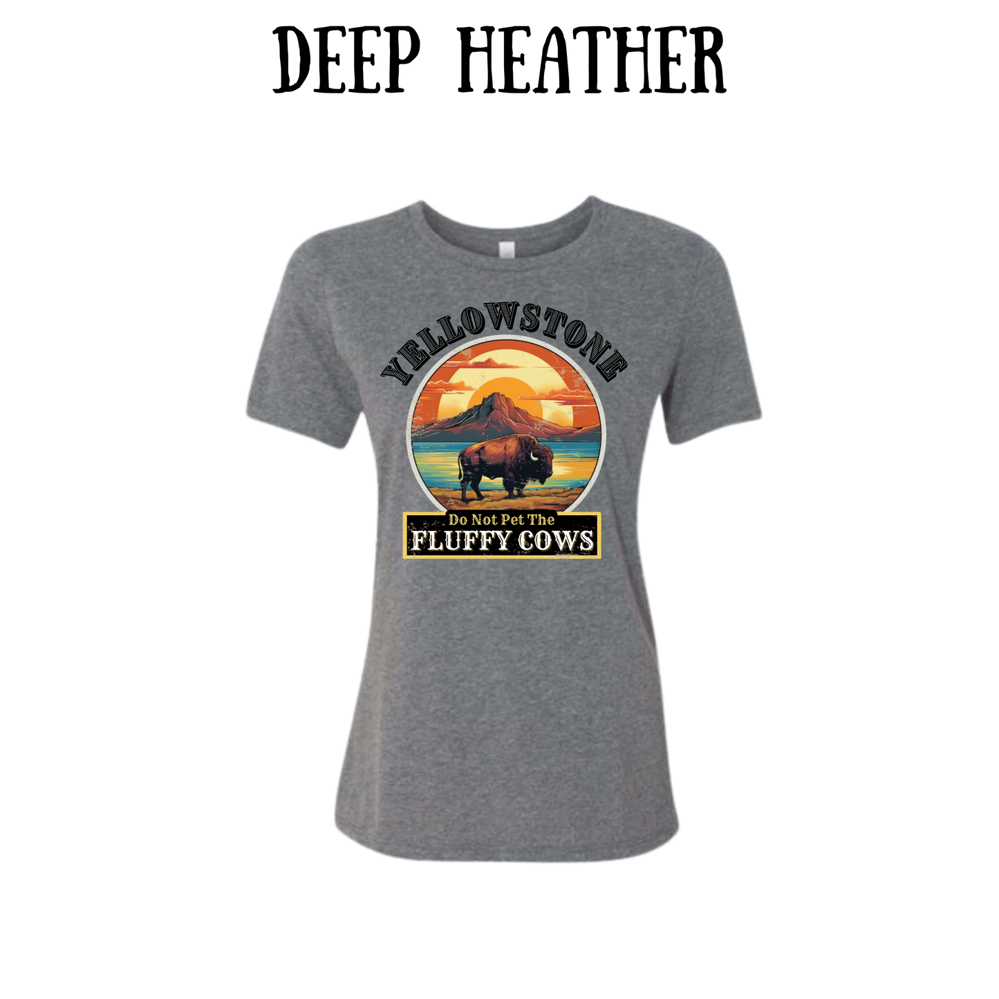 CP - Yellowstone: Fluffy Cows - Women's Relaxed Fit Tee - Neutrals