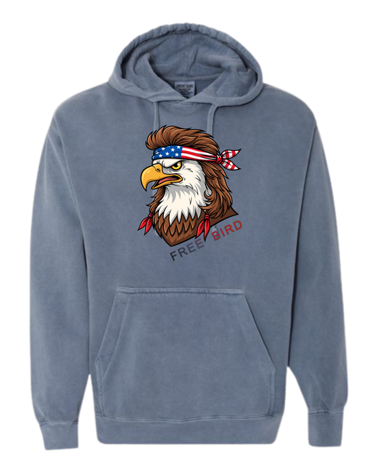 Rockin Free Bird - Comfort Colors - Hooded Sweatshirt - Assorted Colors