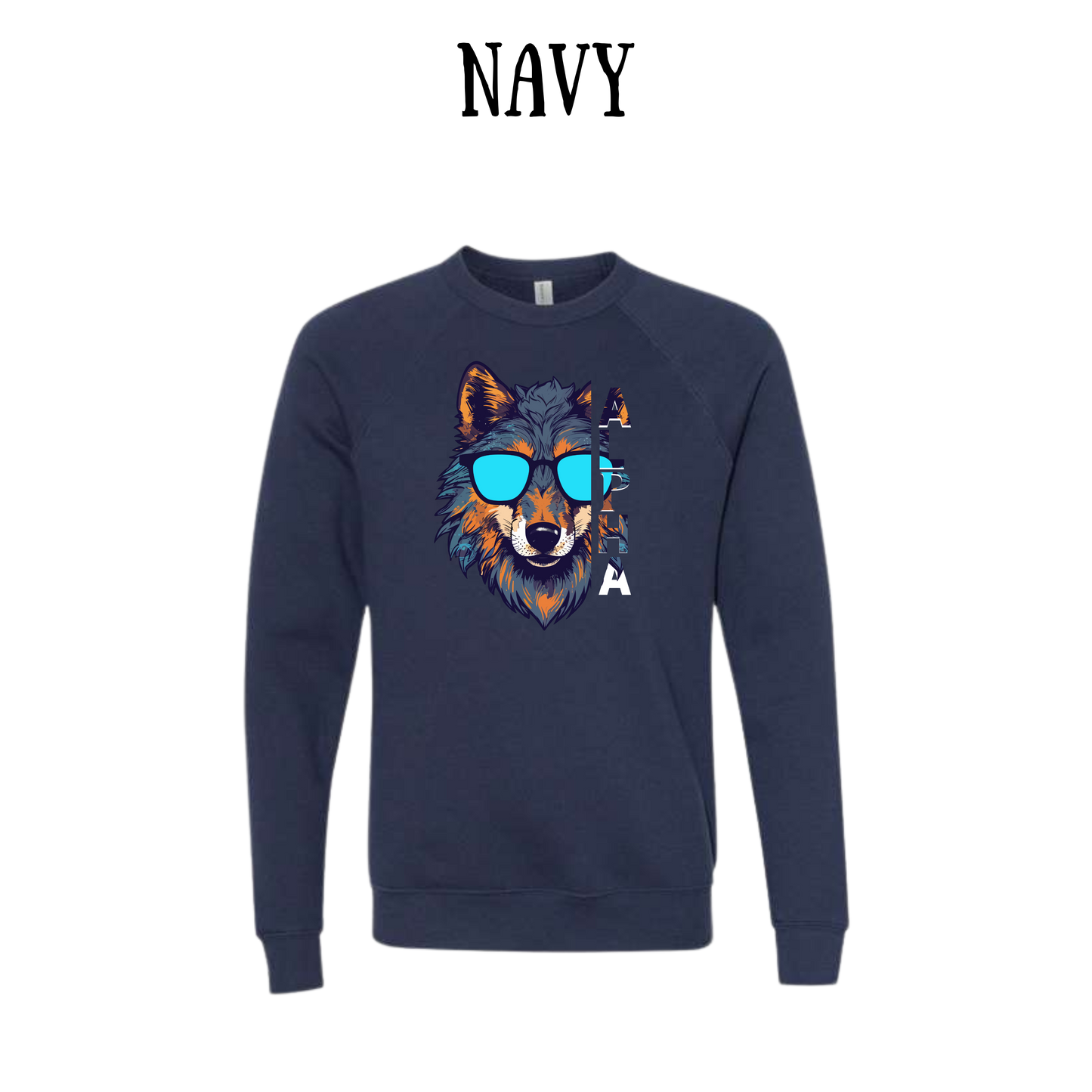 BP - Alpha - Sponge Fleece Raglan Sweatshirt - Blues, Purples