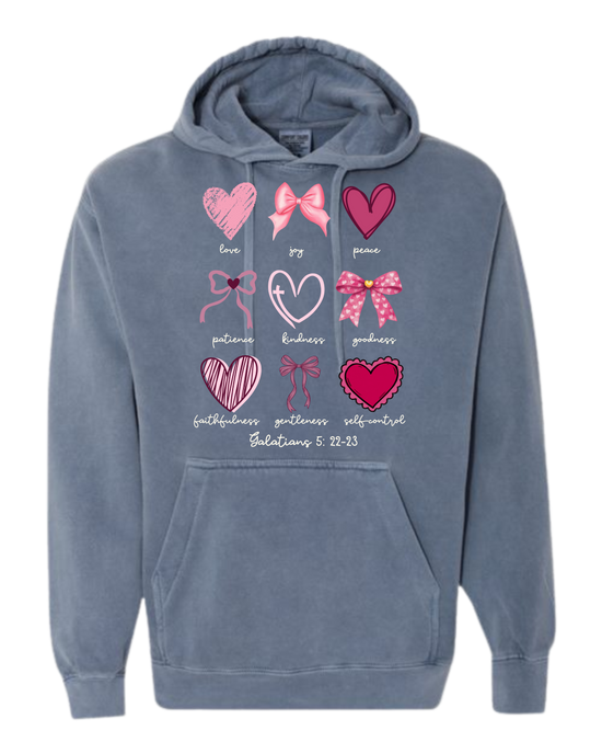 Galatians 5 - Valentines - Comfort Colors - Hooded Sweatshirt - Assorted Colors