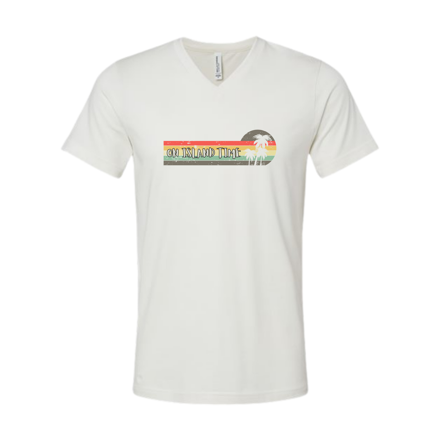 On Island Time - Bella+Canvas - Unisex V-Neck - Neutral Colors