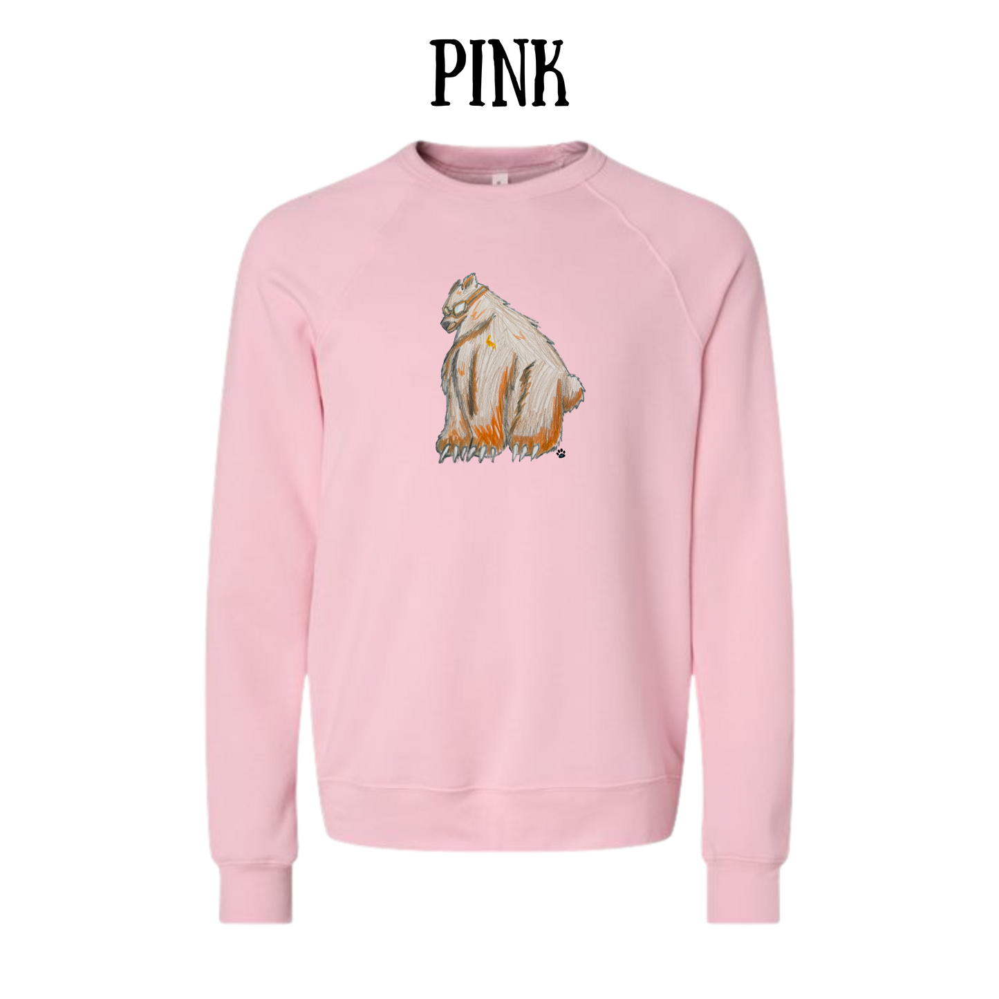 AC - Muscle Bear - Sponge Fleece Raglan Sweatshirt - Assorted Colors