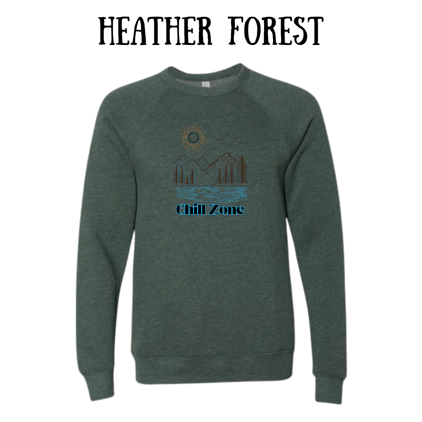 CP - Chill Zone - Sponge Fleece Raglan Sweatshirt - Greens, Neutrals