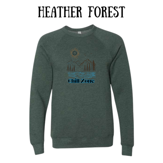 CP - Chill Zone - Sponge Fleece Raglan Sweatshirt - Greens, Neutrals