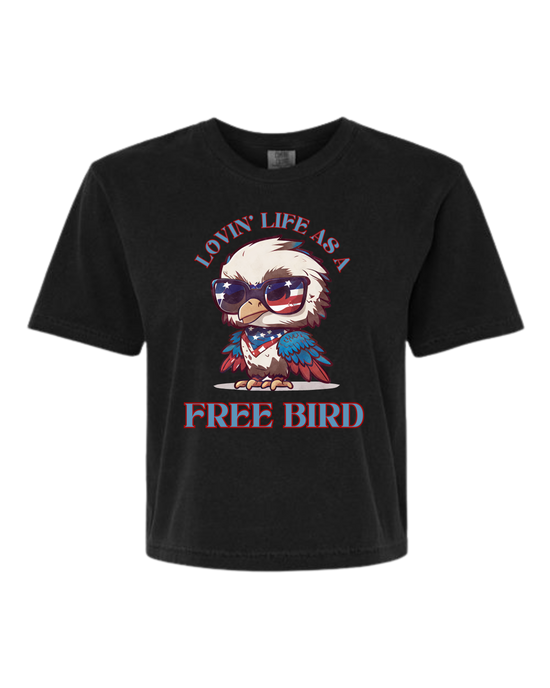 Lovin' Life as a Free Bird - Comfort Colors - Boxy T - Assorted Colors