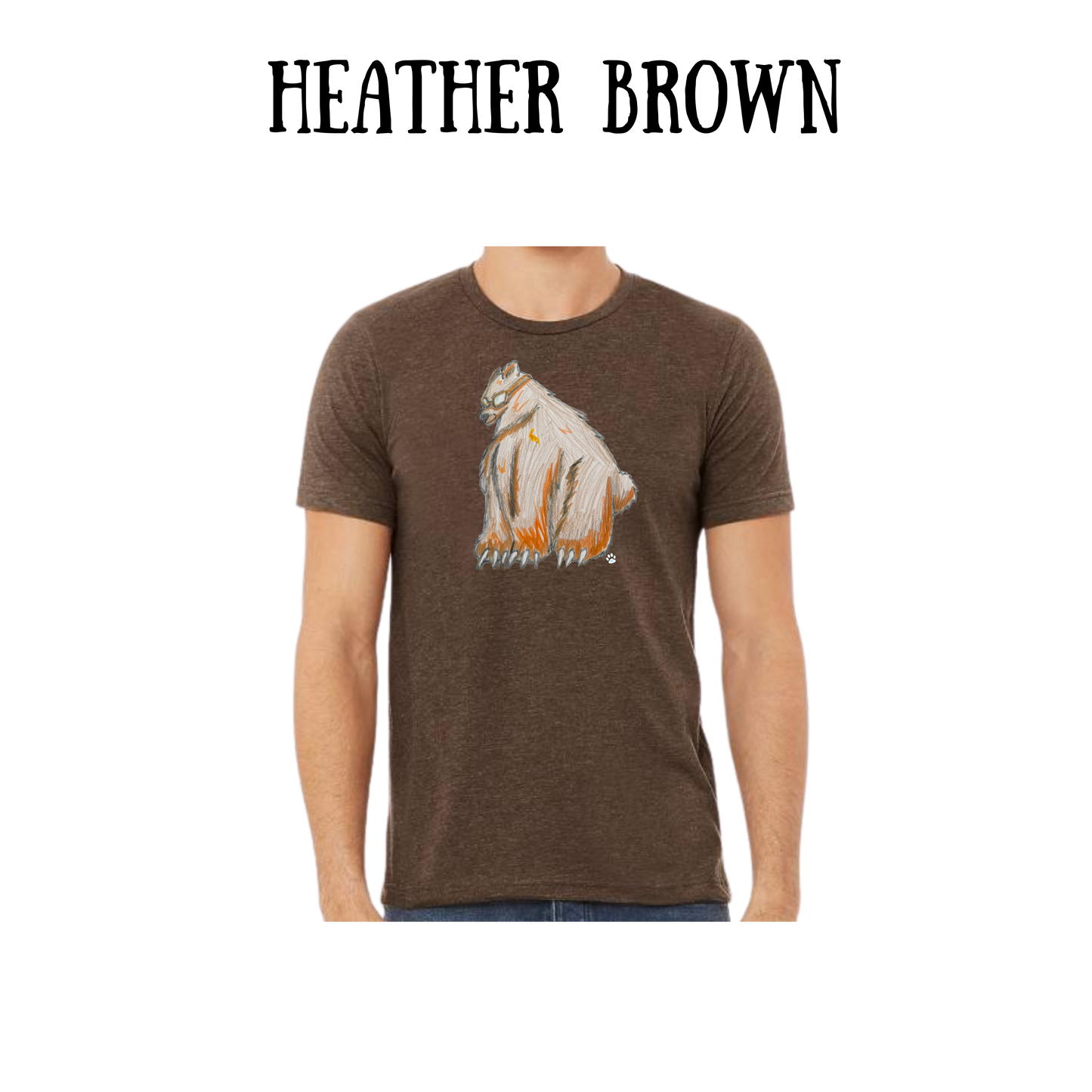 AC - Muscle Bear - Unisex Tee - Yellows, Oranges, Reds