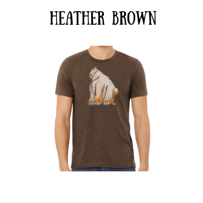 AC - Muscle Bear - Unisex Tee - Yellows, Oranges, Reds