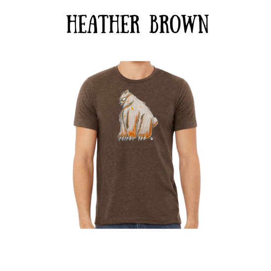 AC - Muscle Bear - Unisex Tee - Yellows, Oranges, Reds