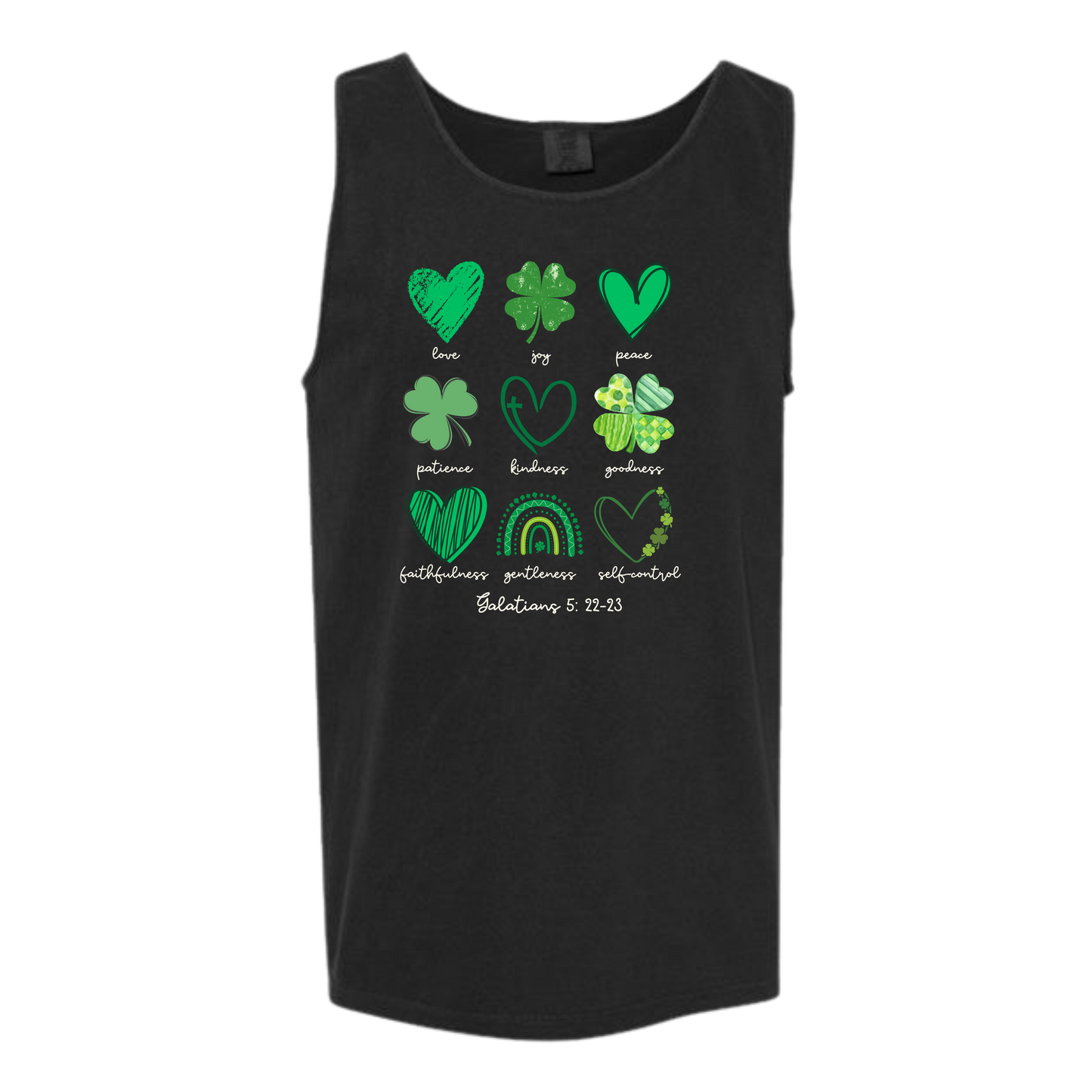 Galatians 5 - St Patrick's Day - Comfort Colors - Unisex Tank - Neutral Colors & Blues