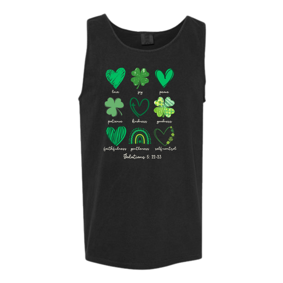 Galatians 5 - St Patrick's Day - Comfort Colors - Unisex Tank - Neutral Colors & Blues