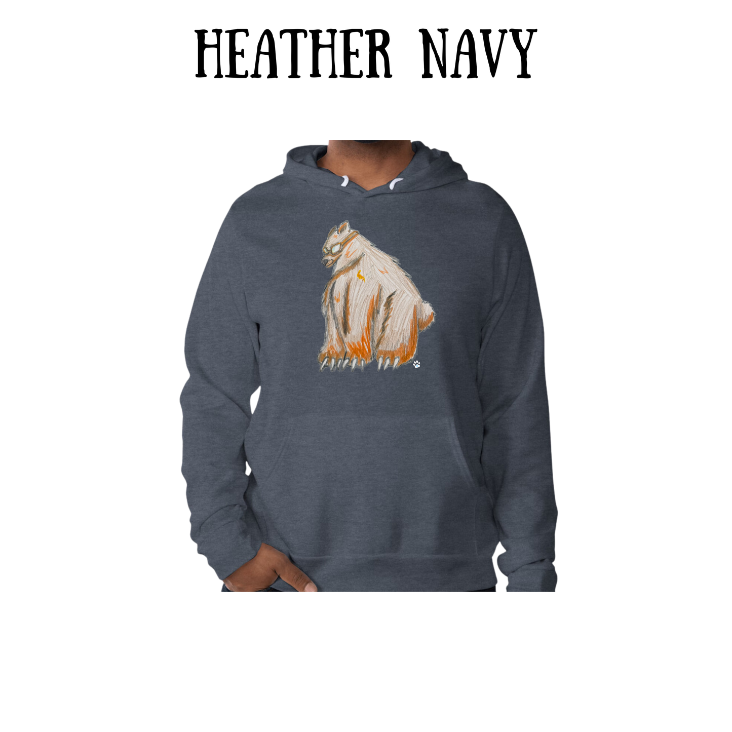 AC - Muscle Bear - Sponge Fleece Hoodie - Blues, Purples