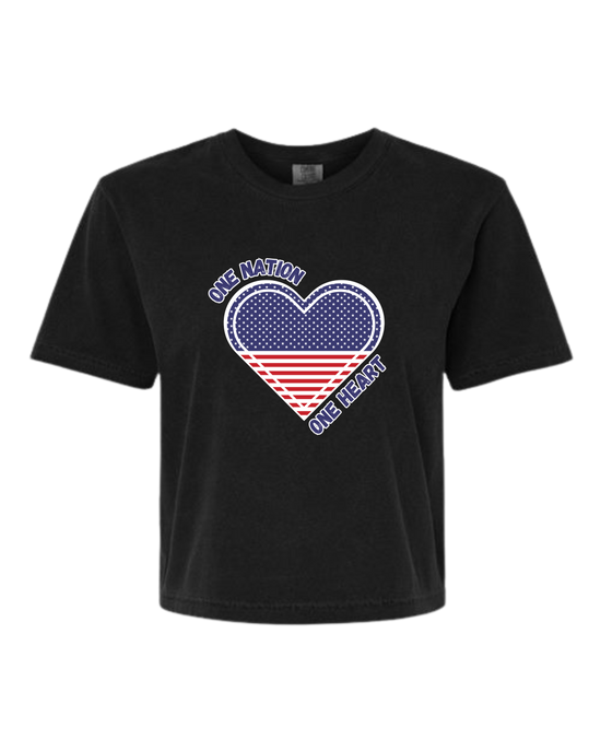 One Nation One Heart - Comfort Colors - Boxy T - Assorted Colors