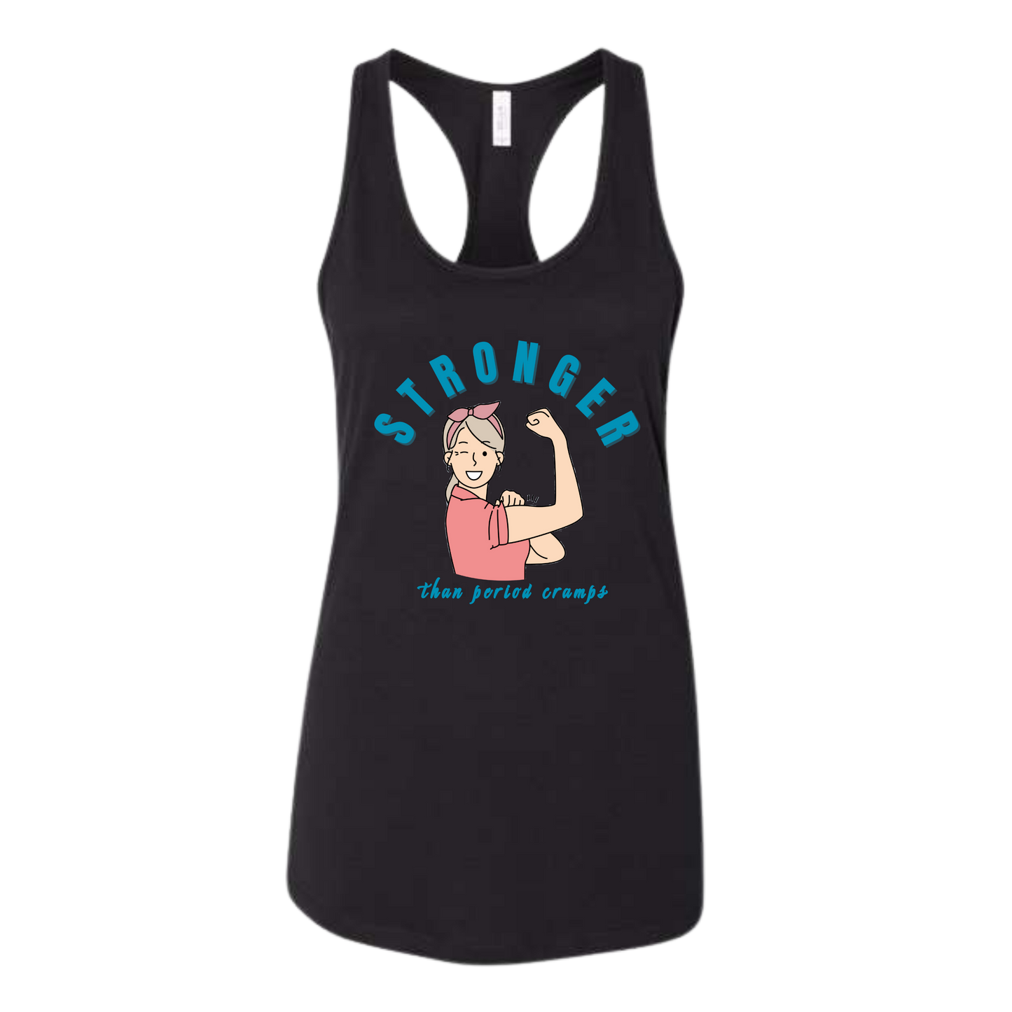 Stronger Than Period Cramps - Bella+Canvas - Women's Jersey Racerback Tank