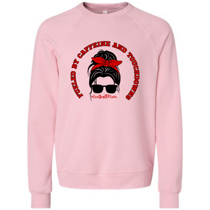 Football Moms Fueled By - Sponge Fleece Raglan Sweatshirt - Assorted Colors