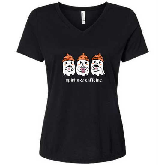 Spirits & Caffeine - Women's V-Neck - Assorted Colors