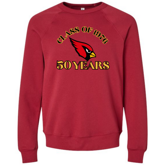 CUHS 50 years - Sponge Fleece Raglan Sweatshirt - Assorted Colors