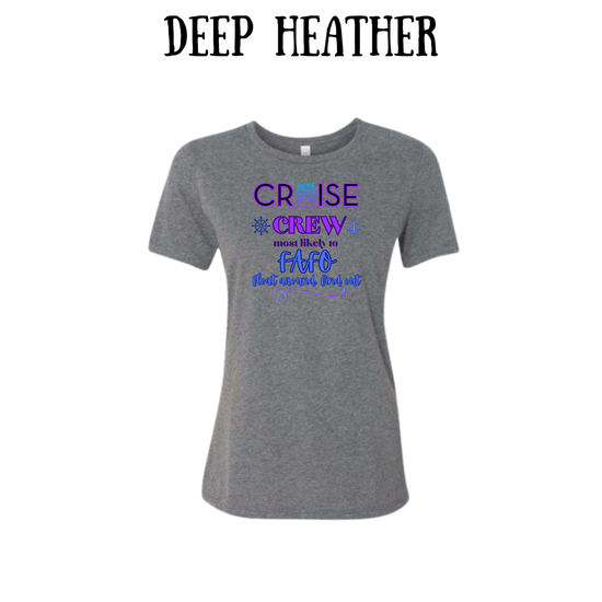 VP - Cruise Crew FAFO - Women's Relaxed Fit Tee - Neutrals