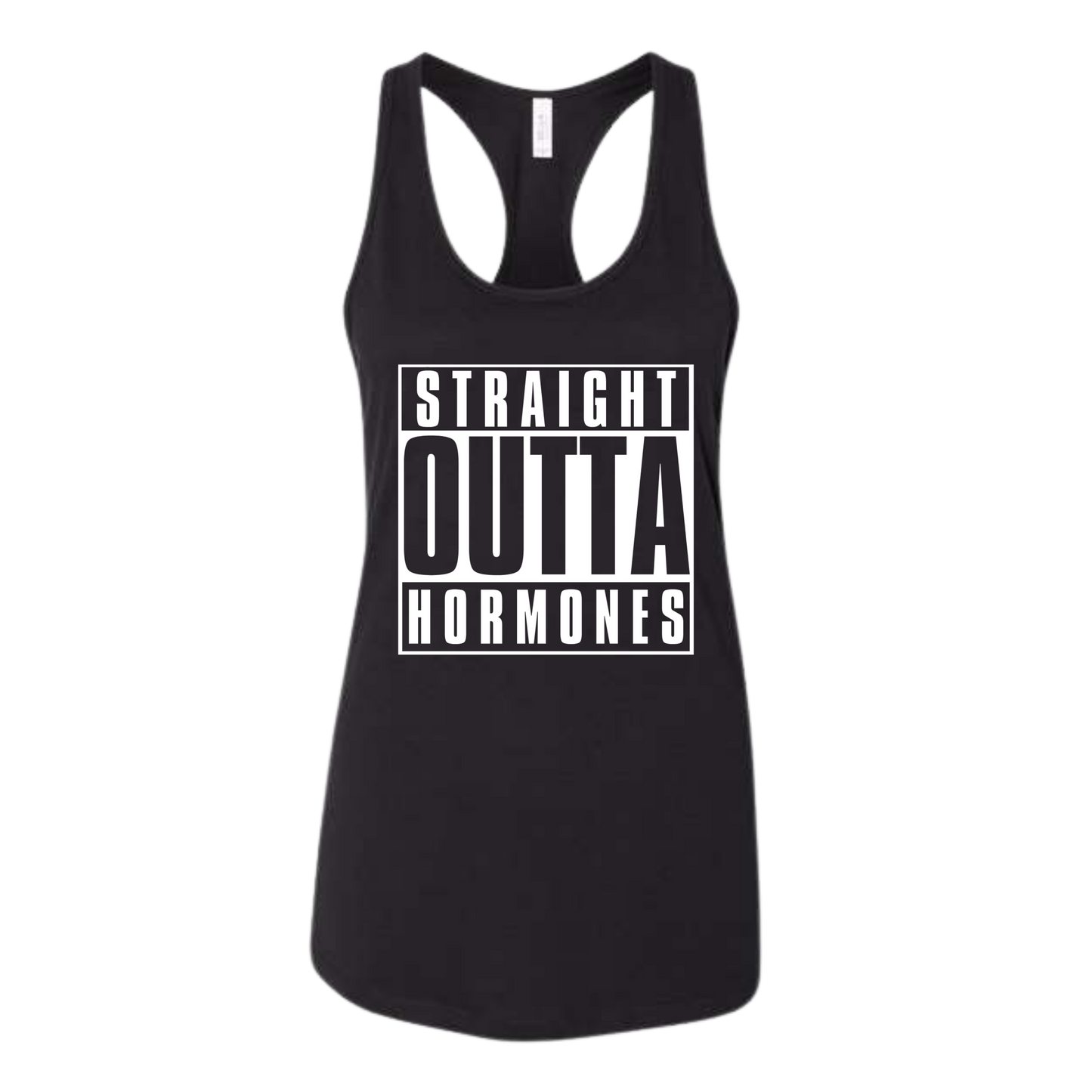 Straight Outta Hormones - Bella+Canvas - Women's Jersey Racerback Tank