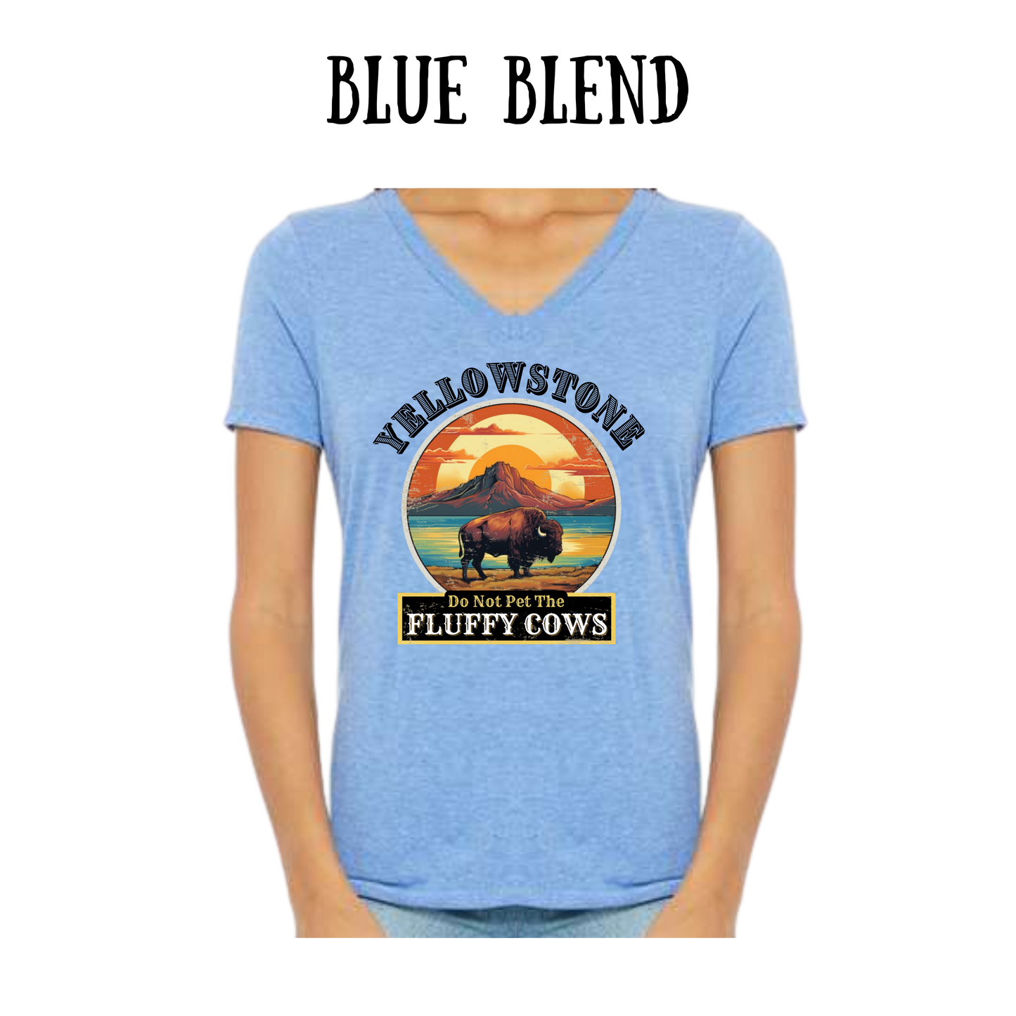 CP - Yellowstone: Fluffy Cows - Women's V-Neck - Assorted Colors