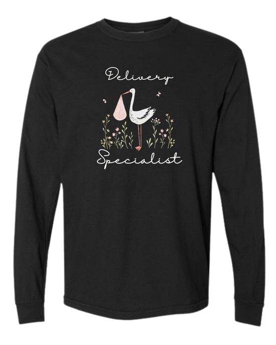 Delivery Specialist - Comfort Colors - Heavyweight Long Sleeve Tee - Neutral Colors