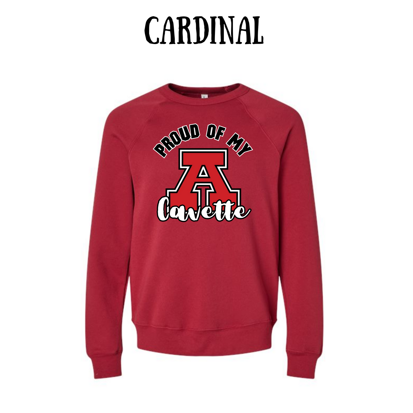 AFHS Cavettes - Sponge Fleece Raglan Sweatshirt - Assorted Colors