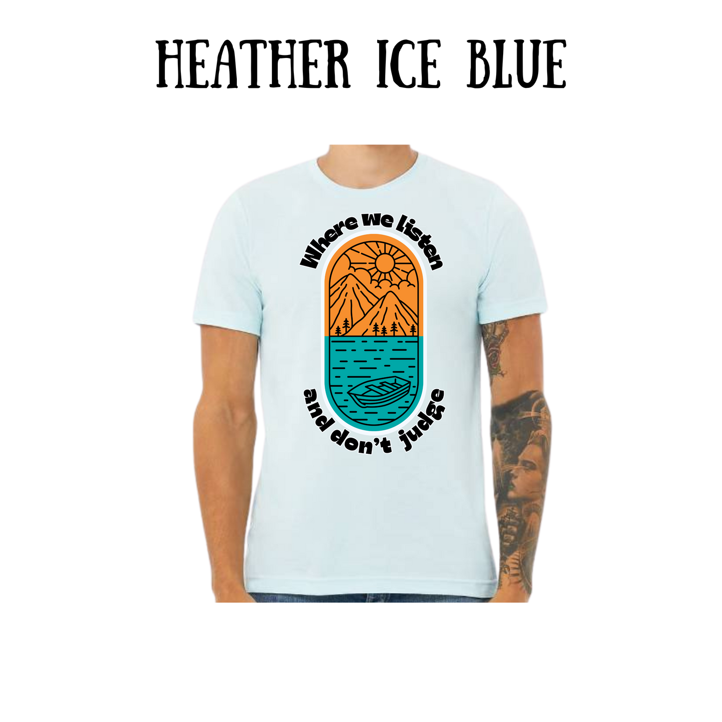 CP - Where We Listen and Don't Judge - Unisex Tee - Blues