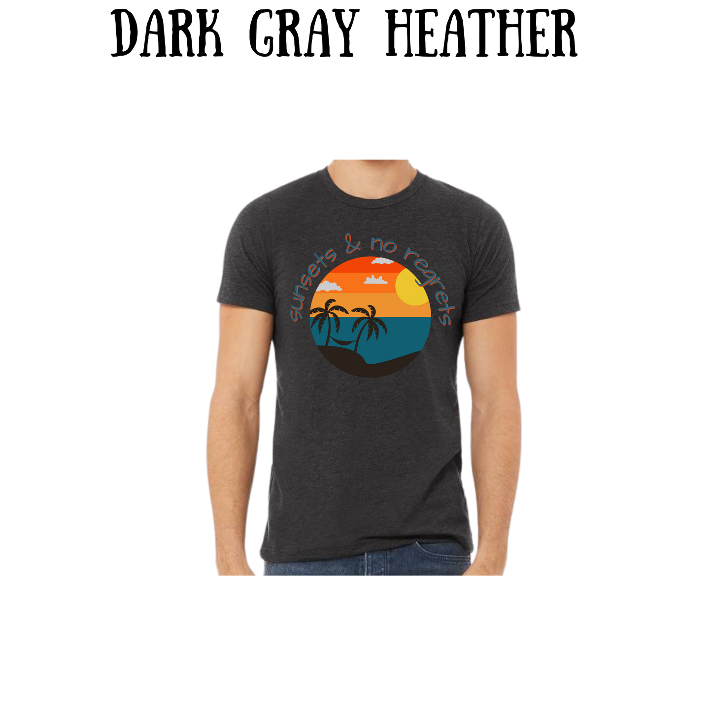 VP - Sunsets & No Regrets - Unisex Tee - Pinks, Purples, Neutrals