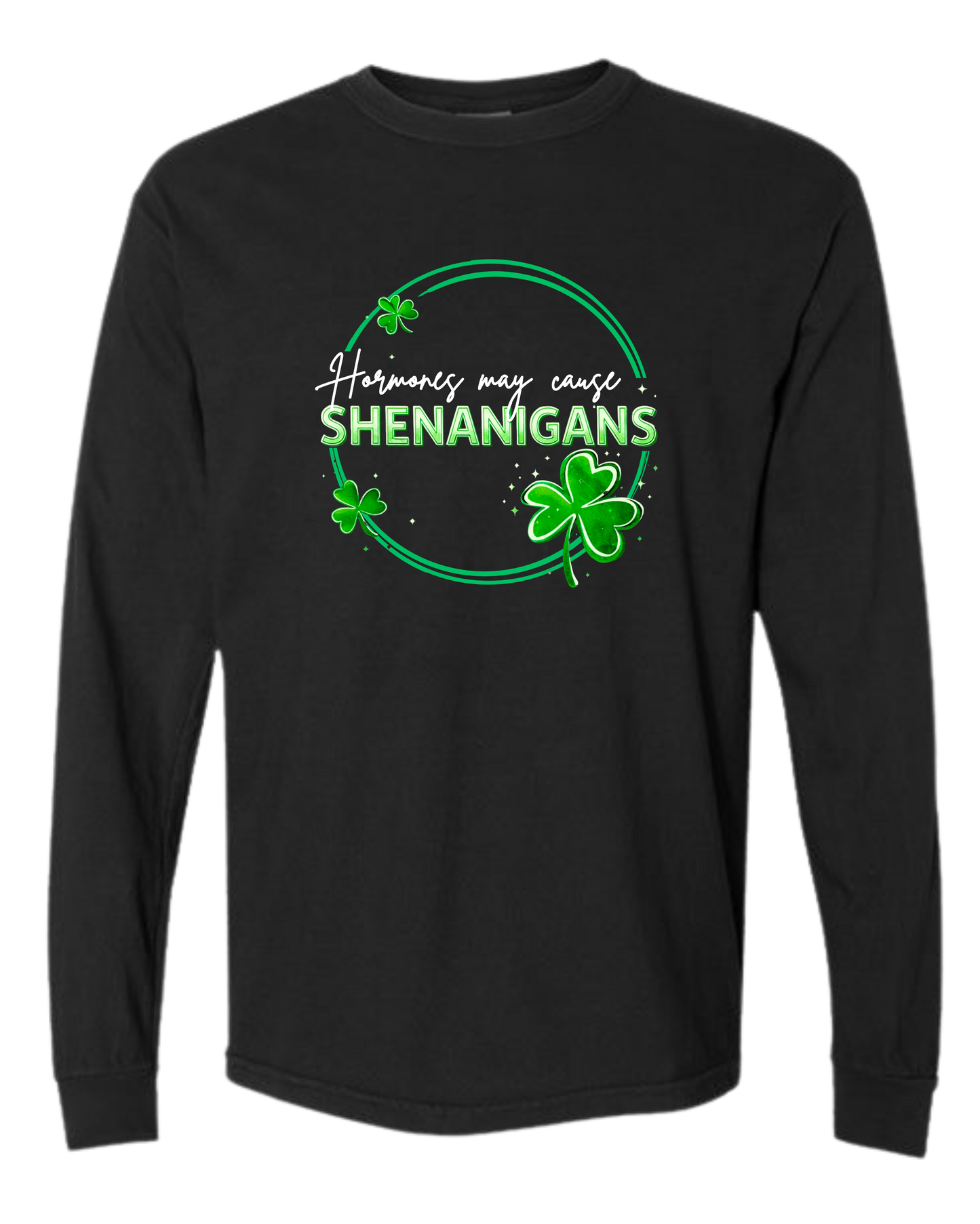 Hormones May Cause Shenanigans - Comfort Colors - Heavyweight Long Sleeve Tee - Neutral Colors