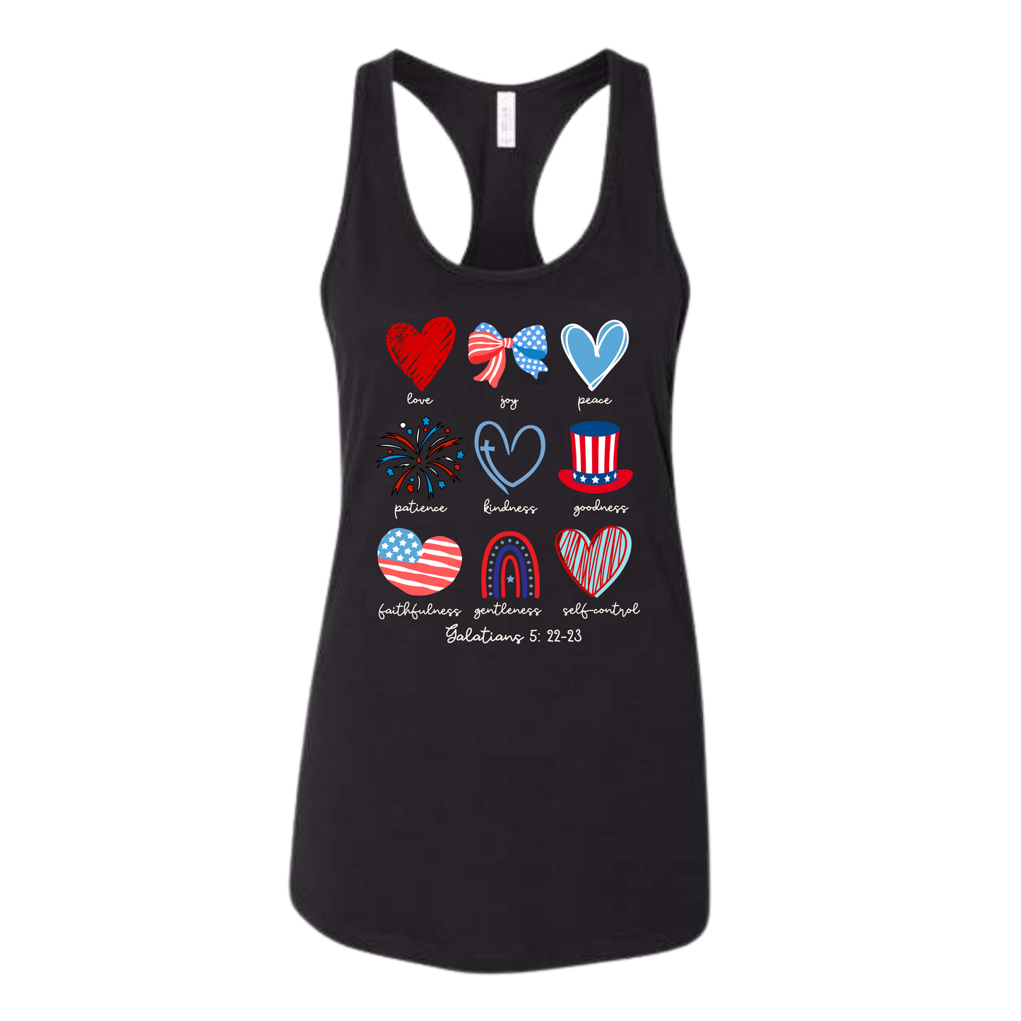 Galatians 5 - Patriotic - Bella+Canvas - Women's Jersey Racerback Tank