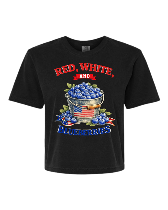 Red, White, And Blueberries - Comfort Colors - Boxy T - Assorted Colors