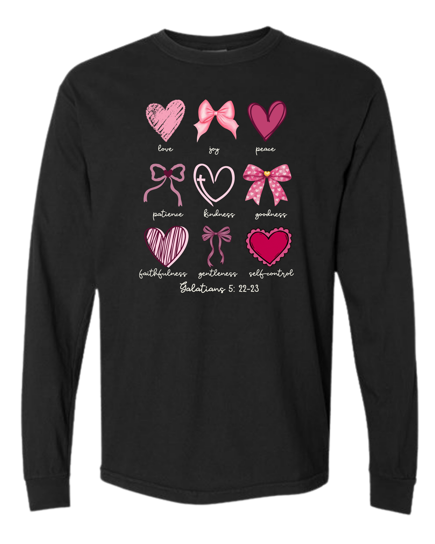 Galatians 5 - Valentines - Comfort Colors - Heavyweight Long Sleeve Tee - Neutral Colors